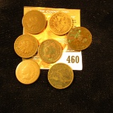 1857 Flying Eagle, 1860, 1874, 1880, 1884, 1889 & 1890 Indian Head Cents. Rough.