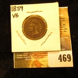 1859 Indian Head Cent. VG.