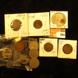 1882, 1888, 1889, 1890, 1891, & 1892 Indian Head Cents; 1900, 1902, & 1911 Liberty Nickels; Pair of