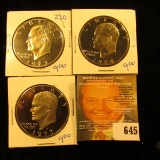 1973-S, 1974-S, And 1977-S Proof Ike Dollars