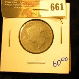 Canadian Silver Quarter Dated 1880-H