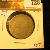 Mexico 1868-Y.H. Silver 2 Reales