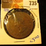 Canadian Token Dated 1838.  It Has 