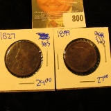 1827 And 1849 Large Cents