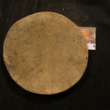 Native American Thick Clay plate of unknown provenance. Definitely ancient. 6 1/8