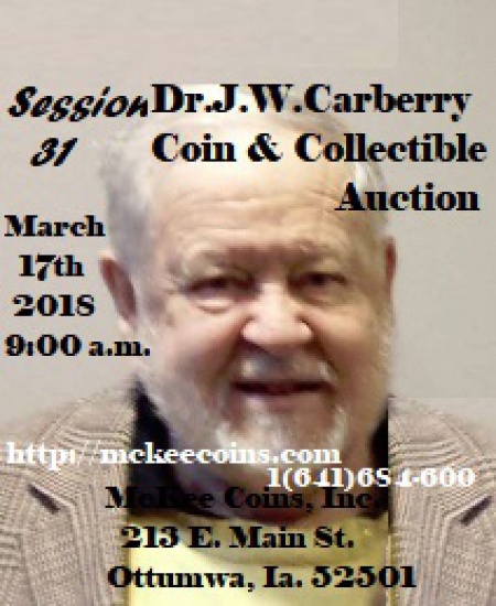 Mckee Coins Inc. Live Auction Carbery 31st Sale