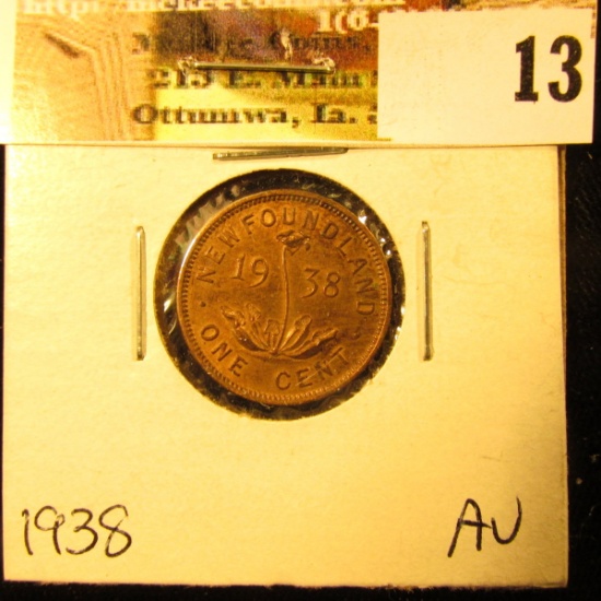 1938 Newfoundland Cent, AU.