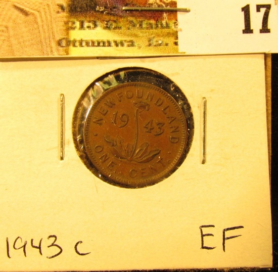 1943C Newfoundland Cent, EF.