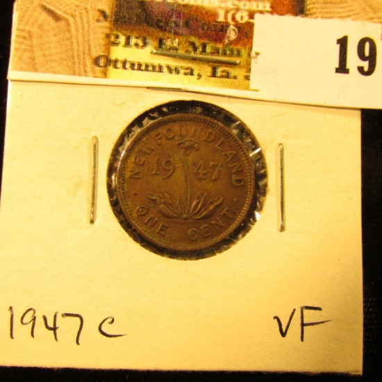 1947C Newfoundland Cent, VF.