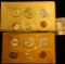 1957 & 1959 U.S. Proof Sets in original cellophane and envelopes as issued.