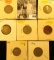 1901. 02, 03, 05, 06, 07, & 11 U.S. Liberty Nickels in carded holders.
