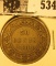 1888 Newfoundland Silver Half Dollar, Very Good.