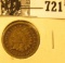 1863 U.S. Indian Head Cent, Very Good.