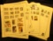 Large group of Stamp Album pages with numerous U.S. & foreign Stamps. Some mint unused condition. Ne