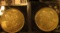 Pair of 1921 P U.S. Morgan Silver Dollars AU-BU.