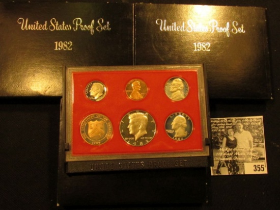 (3) 1982 S U.S. Proof Sets, Original as issued.