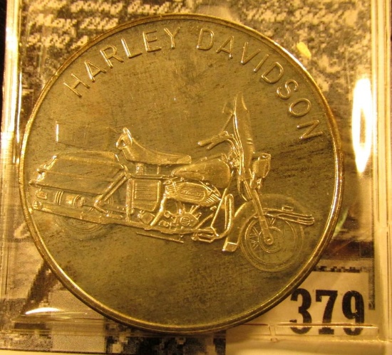 "Harley Davidson" One Ounce .999 Fine Silver Medallion. BU.
