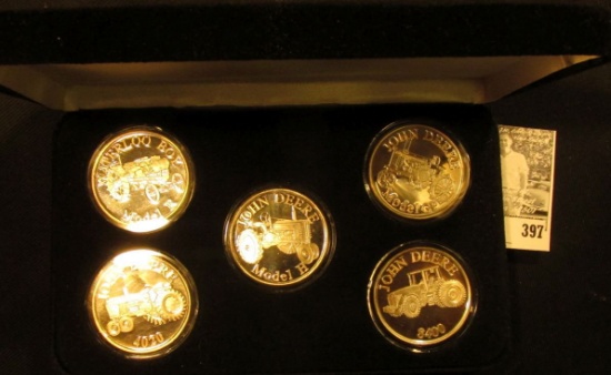 Five-piece Set One Ounce .999 Fine Silver Medallions "Model R", "Model GP", "Model H", "John Deere 4