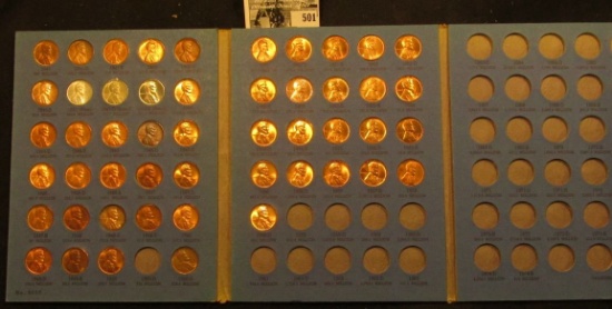 (50) different CH BU to GEM BU Lincoln Cents 1941-58 missing only the 1950 D in a blue Whitman folde