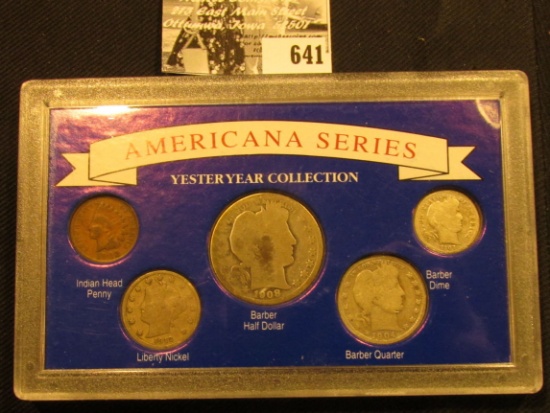 "Americana Series Yesteryear Collection", contains 1902 Indian Head Cent, VG; 1912 P Liberty Nickel,