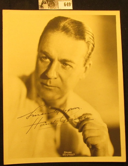 6.5" x 8.5" B & W autographed Photo of Huntley Ashworth Gordon (October 8, 1879 – December 7, 1956)