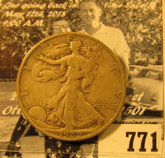 1929 S Walking Liberty Half Dollar, VG.