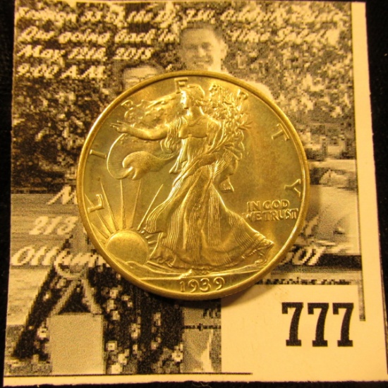 1939 S U.S. Walking Liberty Half Dollar, Brilliant Uncirculated. Ex "Catich Estate/Dean Oakes/Numism