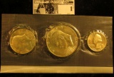 1976 S U.S. Three Piece Silver Uncirculated Mint Set in original cellophane.