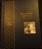 1939-64 Partial Set of Jefferson Nickel in a blue Whitman album.