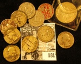 (5) Clad Washington Quarters; (5) 90% Silver U.S. Quarters; & 1962 D Silver Franklin Half Dollar. Al