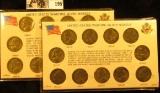 (2) Complete Sets of U.S. Silver War Nickels in special holders. (22 coins total). Circulated.