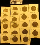 (21) 1936 D Buffalo Nickels all carded in 1 1/2