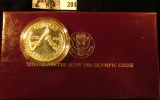 1988 S U.S. Olympics Silver Commemorative Dollar in original box as issued.