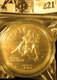 1995 P Civil War U.S. Commemorative Gem BU 68+ Silver Dollar, encapsulated.