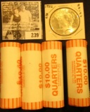 1922 P Silver Dollar, Gem BU &  (4) 2006 D Original Gem BU Bank-wrapped rolls of Colorado Statehood