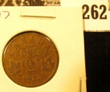 1927 Canada Small Cent, Fine.