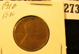 1910 P U.S. Wheat back Cent, EF.