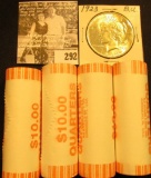 (4) 2007 D Solid Date Rolls of Gem BU Wyoming Statehood Commemorative Quarters in bank-wrapped Rolls