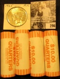 (4) 2005 D Solid Date Rolls of Gem BU California Statehood Commemorative Quarters in bank-wrapped Ro