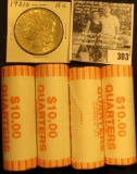 (4) 2005 D Solid Date Rolls of Gem BU Minnesota Statehood Commemorative Quarters in bank-wrapped Rol
