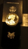 1999 P Proof Silver American Eagle One Ounce .999 Fine Silver Dollar in original box with literature