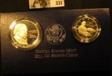 1993 Bill of Rights Two-Coin Commemorative Proof Set in original box with certificates.