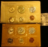 1957 & 1959 U.S. Proof Sets in original cellophane and envelopes as issued.