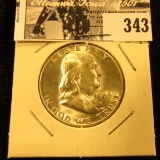 1955 P Franklin Silver Half Dollar, BU.