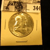 1956 P Franklin Silver Half Dollar, BU.