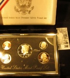 1992 United States Mint Premier Silver Proof Set in original box as issued.