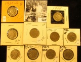 1928P, S, 30P, S, 36P, D, S, 37P, D, & S Buffalo Nickels,  all carded with many grading up to VF-EF.