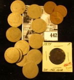 (12) Very Worn Liberty Nickels; 1916D, 19D, 29P Cents; & 1874 Indian Cent, Fine with partial hole.