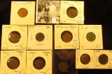 Group of Carded Indian Head Cents: 1892, 93. 96, 97, 99, 1901, 02, 03, 04, 05, & 06. Grades up to Fi