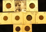 Group of Carded Indian Head Cents: 1901, 02, 03, 04, 05, 06, 07, & 08. Grades up to Extra Fine.